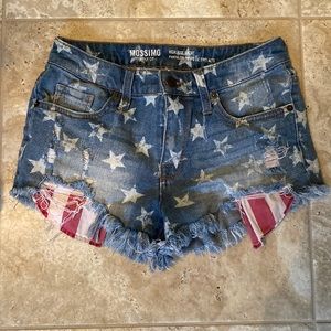 Fourth of July patriotic jean shorts. Very cute and fitting